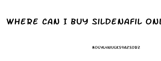 Where Can I Buy Sildenafil Online