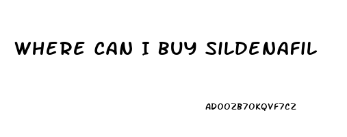 Where Can I Buy Sildenafil