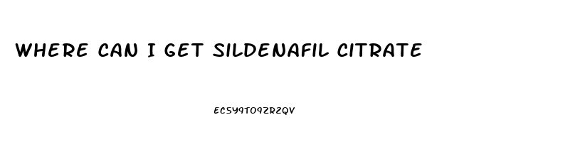 Where Can I Get Sildenafil Citrate