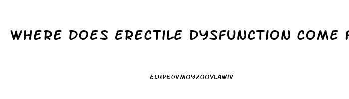 Where Does Erectile Dysfunction Come From