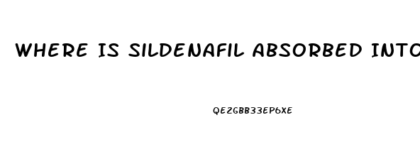 Where Is Sildenafil Absorbed Into The Body