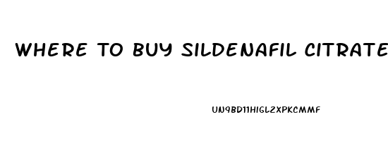 Where To Buy Sildenafil Citrate