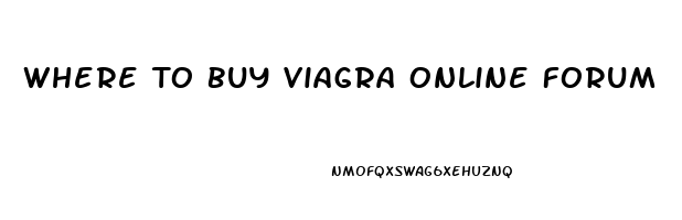 Where To Buy Viagra Online Forum