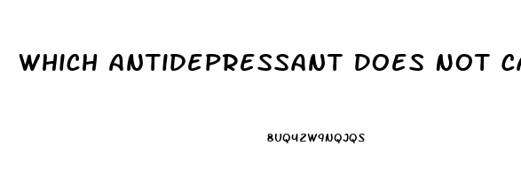 Which Antidepressant Does Not Cause Erectile Dysfunction