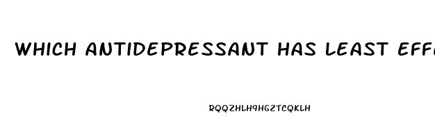 Which Antidepressant Has Least Effect On Libido