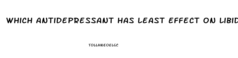 Which Antidepressant Has Least Effect On Libido