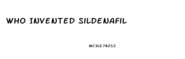 Who Invented Sildenafil