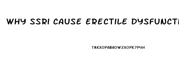 Why Ssri Cause Erectile Dysfunction