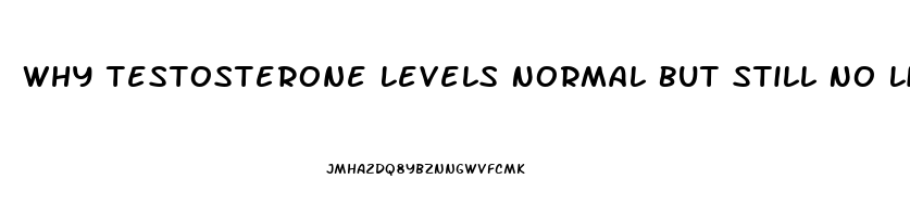 Why Testosterone Levels Normal But Still No Libido