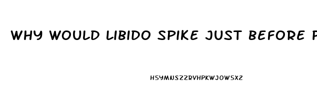 Why Would Libido Spike Just Before Period