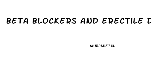 beta blockers and erectile dysfunction mechanism