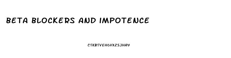 beta blockers and impotence