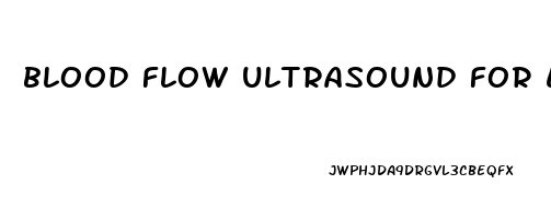 blood flow ultrasound for erectile dysfunction