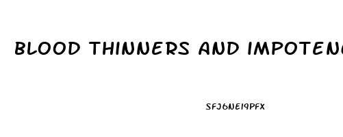 blood thinners and impotence