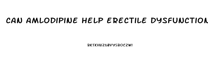 can amlodipine help erectile dysfunction