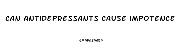 can antidepressants cause impotence