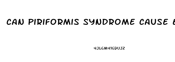 can piriformis syndrome cause erectile dysfunction