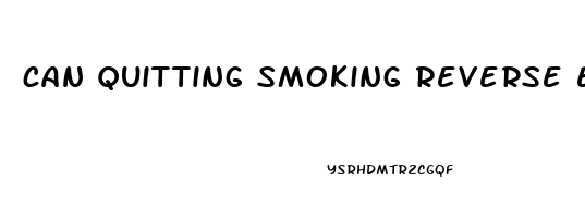 can quitting smoking reverse erectile dysfunction