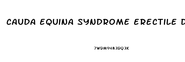 cauda equina syndrome erectile dysfunction