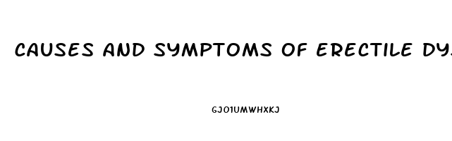 causes and symptoms of erectile dysfunction