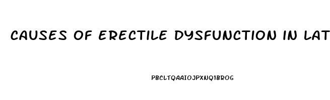 causes of erectile dysfunction in late 40s