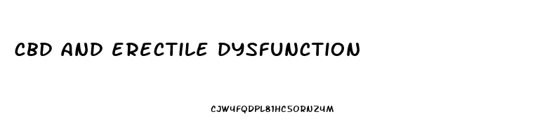 cbd and erectile dysfunction