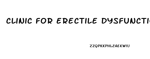 clinic for erectile dysfunction