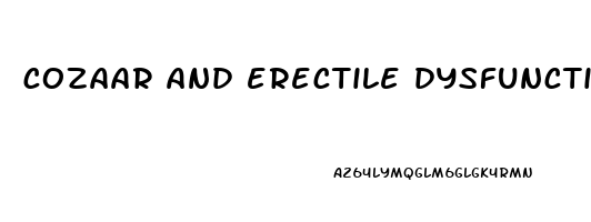 cozaar and erectile dysfunction