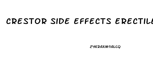 crestor side effects erectile dysfunction