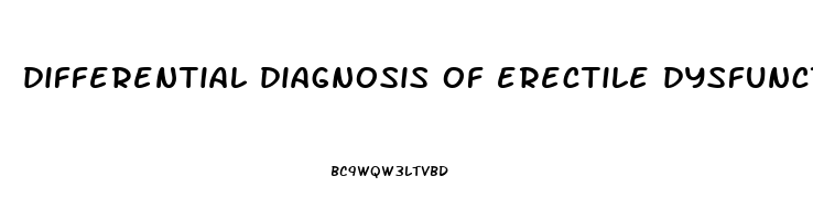 differential diagnosis of erectile dysfunction