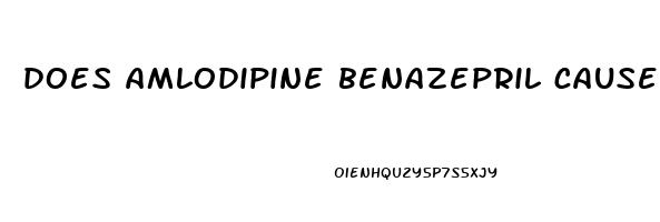 does amlodipine benazepril cause erectile dysfunction