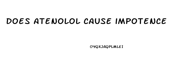 does atenolol cause impotence