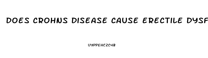 does crohns disease cause erectile dysfunction