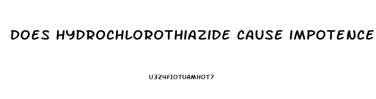 does hydrochlorothiazide cause impotence