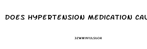 does hypertension medication cause erectile dysfunction