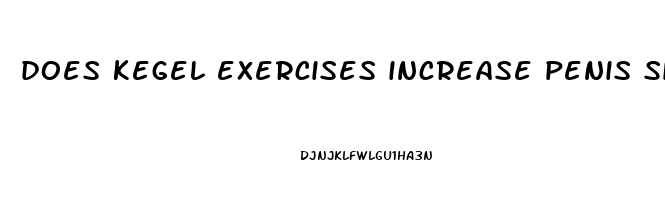 does kegel exercises increase penis size