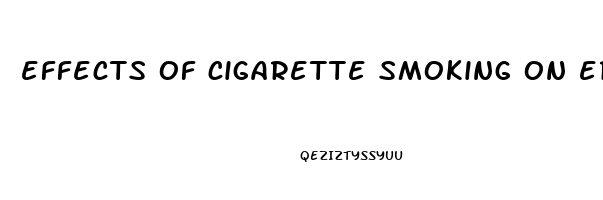 effects of cigarette smoking on erectile dysfunction