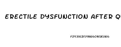 erectile dysfunction after quitting weed