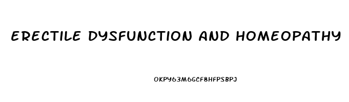 erectile dysfunction and homeopathy