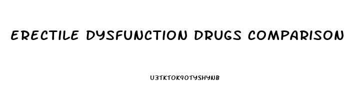 erectile dysfunction drugs comparison