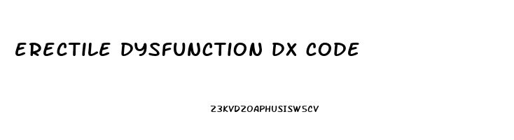 erectile dysfunction dx code