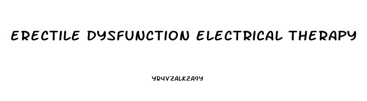 erectile dysfunction electrical therapy