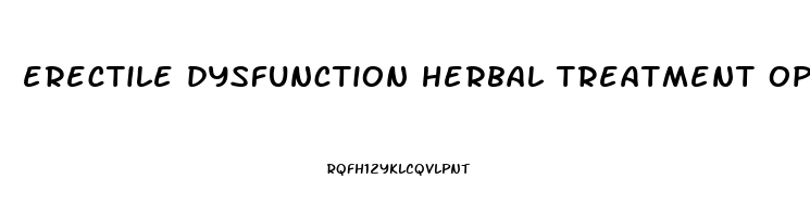 erectile dysfunction herbal treatment options