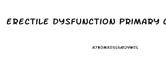 erectile dysfunction primary care