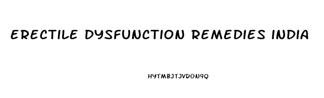 erectile dysfunction remedies india