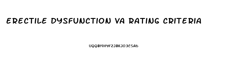 erectile dysfunction va rating criteria