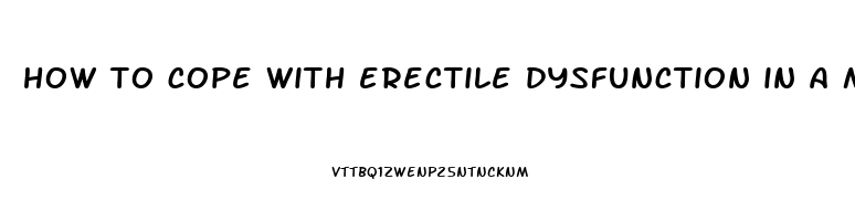 how to cope with erectile dysfunction in a marriage