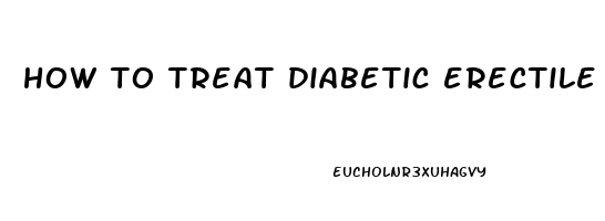 how to treat diabetic erectile dysfunction