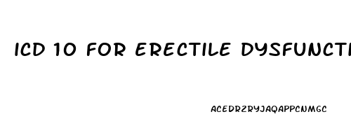 icd 10 for erectile dysfunction