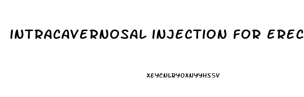 intracavernosal injection for erectile dysfunction